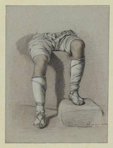 Bodinier,G. studio di gambe,Mola di Gaeta, sett.1825 Mus. Angers