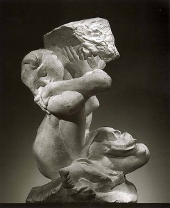 Adele, Rodin, A., Cariatide caduta che porta la pietra, Museo Rodin,Parigi