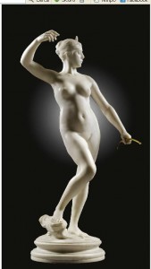 Carolina Carlesimo, Falguière A. Diana,  marmo 79 cm,mercato ant. 